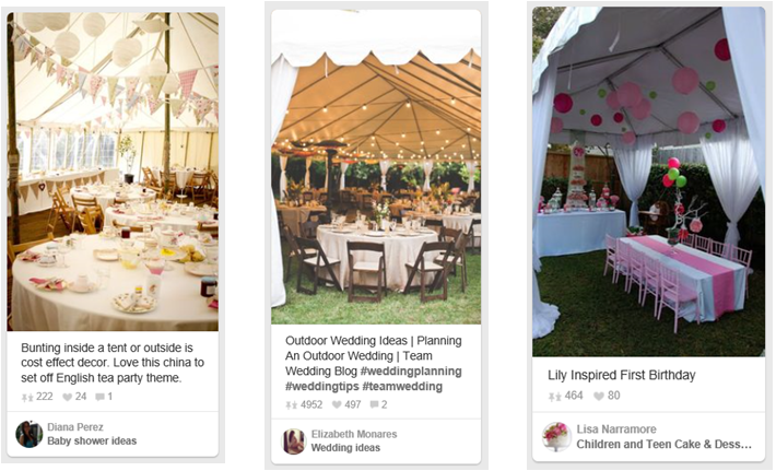 Outdoor party clearance tent decorating ideas