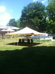 backyard party tent, party tent rentals, graduation, communion, birthday parties, Dutchess County, Hudson Valley, New York