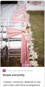 chair bow decoration